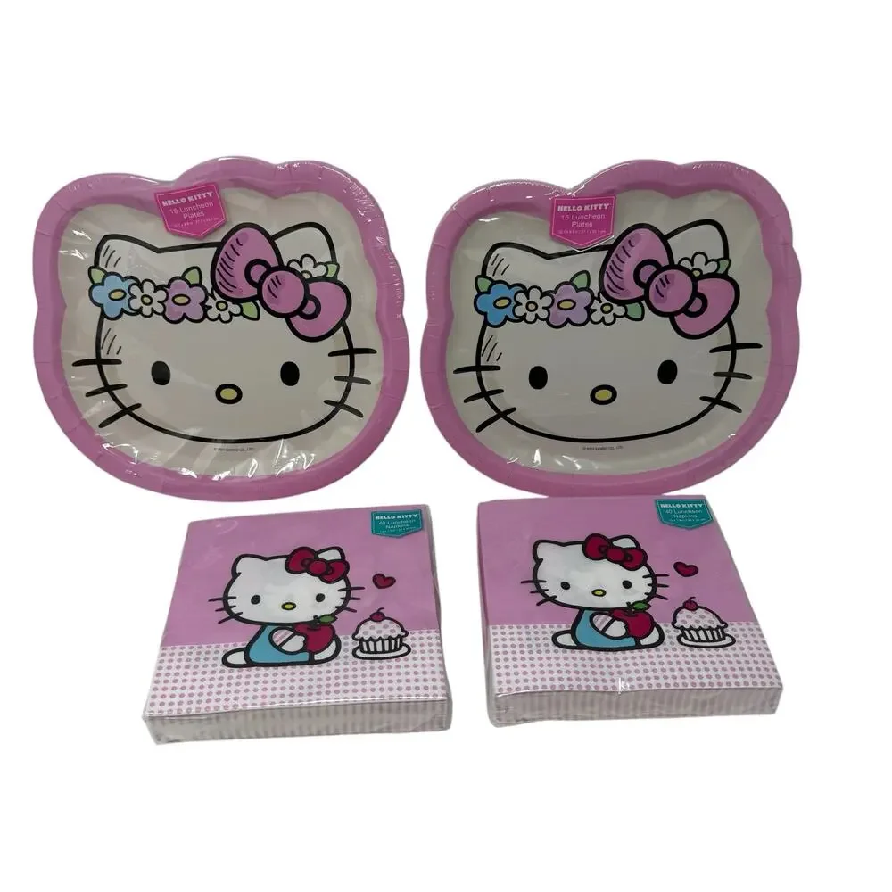Hello Kitty Party Supplies Lot Of 4 Plates Napkins Table Decor Sanrio Bundle